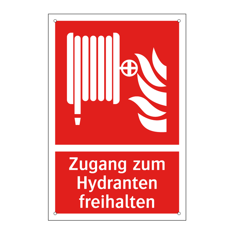 Zugang zum Hydranten freihalten