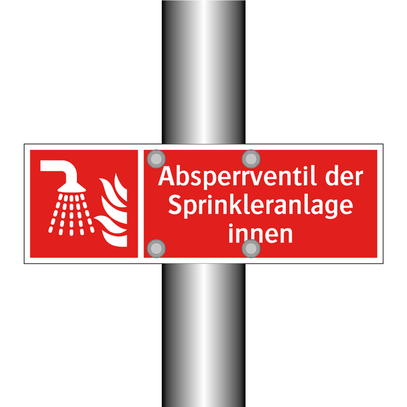 Absperrventil der Sprinkleranlage innen