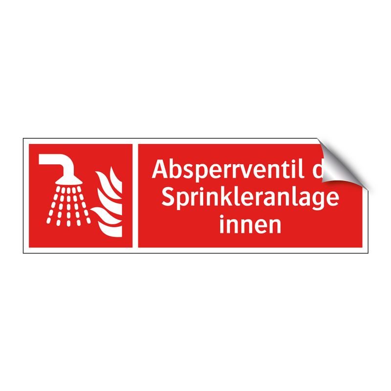 Absperrventil der Sprinkleranlage innen