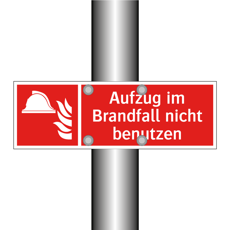 Aufzug im Brandfall nicht benutzen