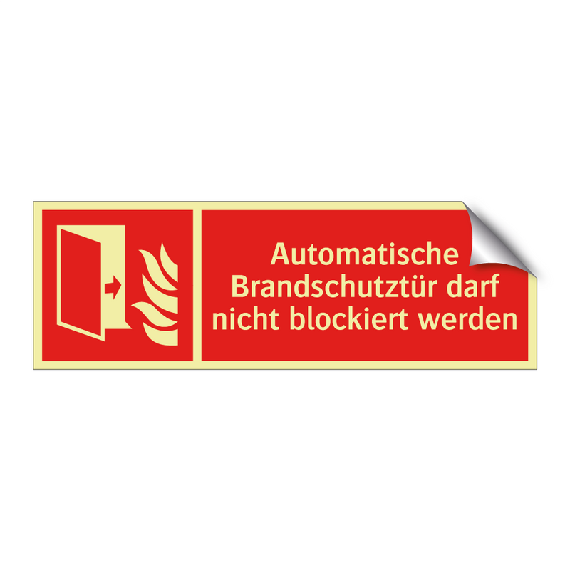 Automatische Brandschutztür darf nicht blockiert werden