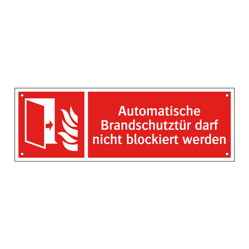 Automatische Brandschutztür darf nicht blockiert werden