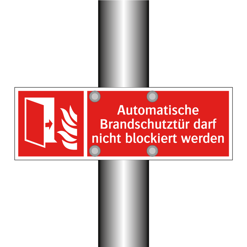 Automatische Brandschutztür darf nicht blockiert werden