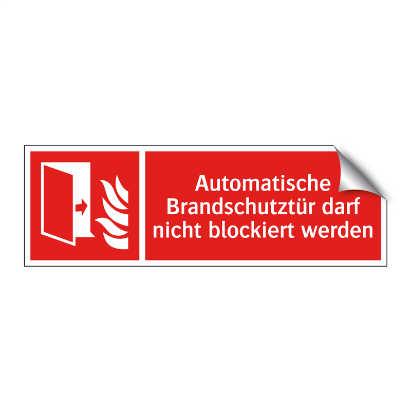 Automatische Brandschutztür darf nicht blockiert werden