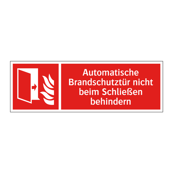 Automatische Brandschutztür nicht beim Schließen behindern