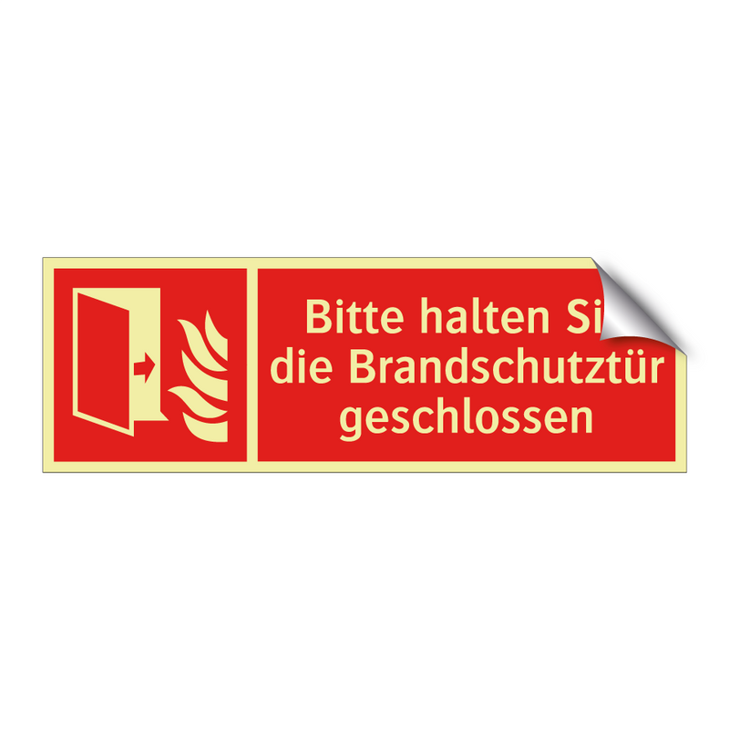 Bitte halten Sie die Brandschutztür geschlossen