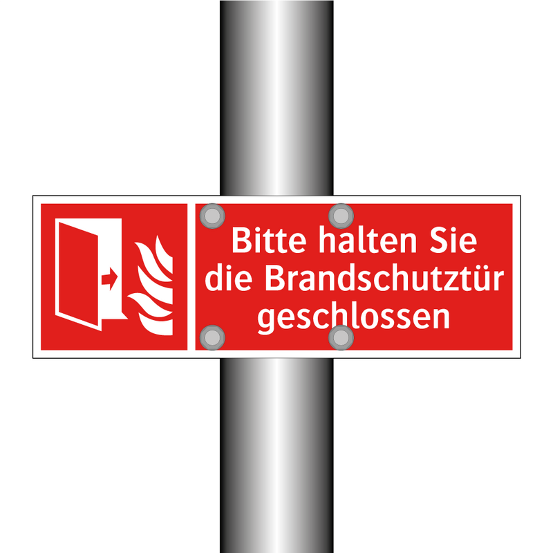 Bitte halten Sie die Brandschutztür geschlossen