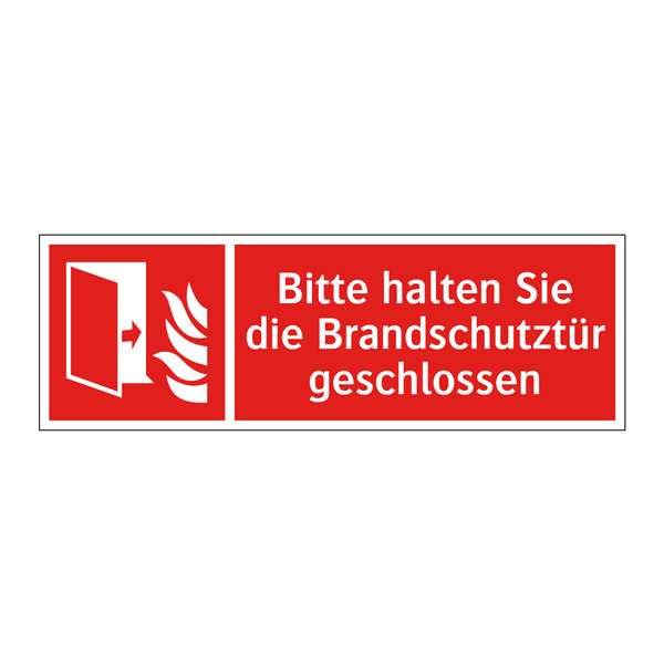 Bitte halten Sie die Brandschutztür geschlossen