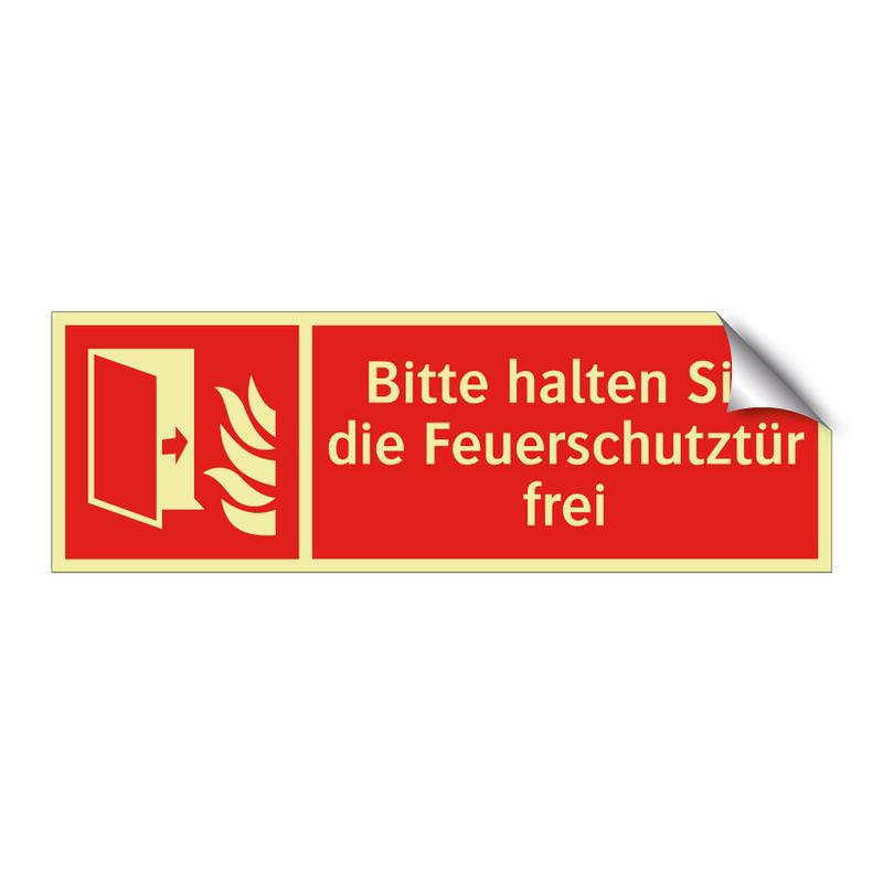 Bitte halten Sie die Feuerschutztür frei