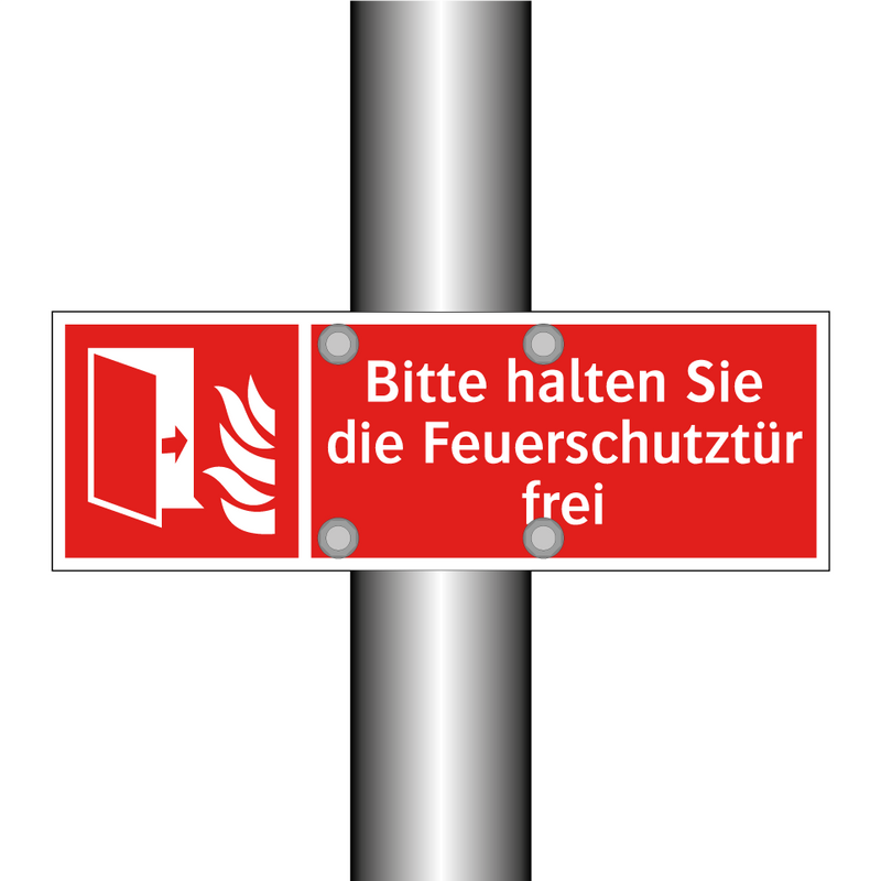 Bitte halten Sie die Feuerschutztür frei