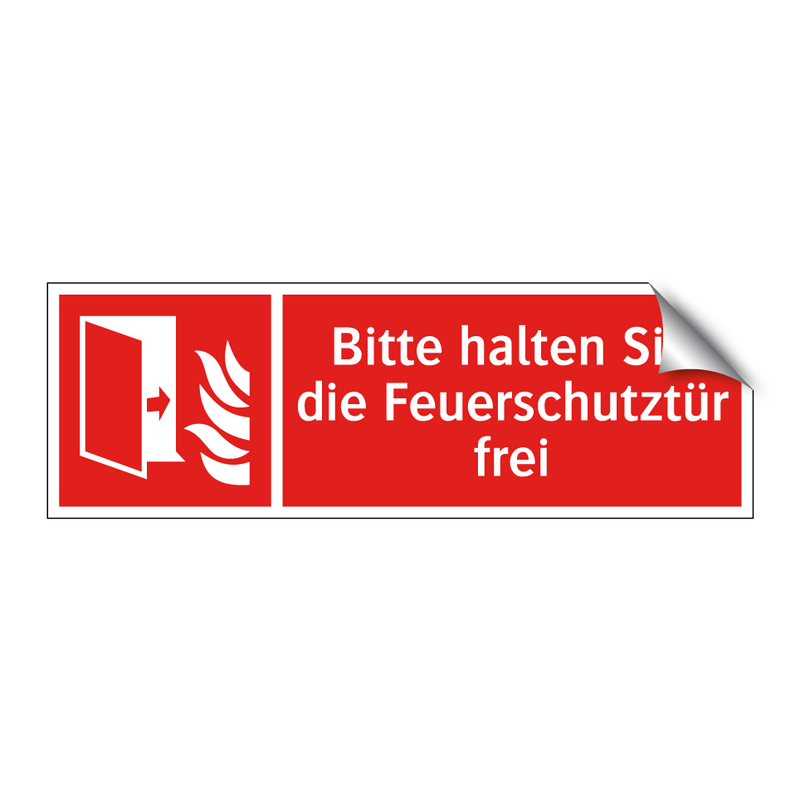 Bitte halten Sie die Feuerschutztür frei