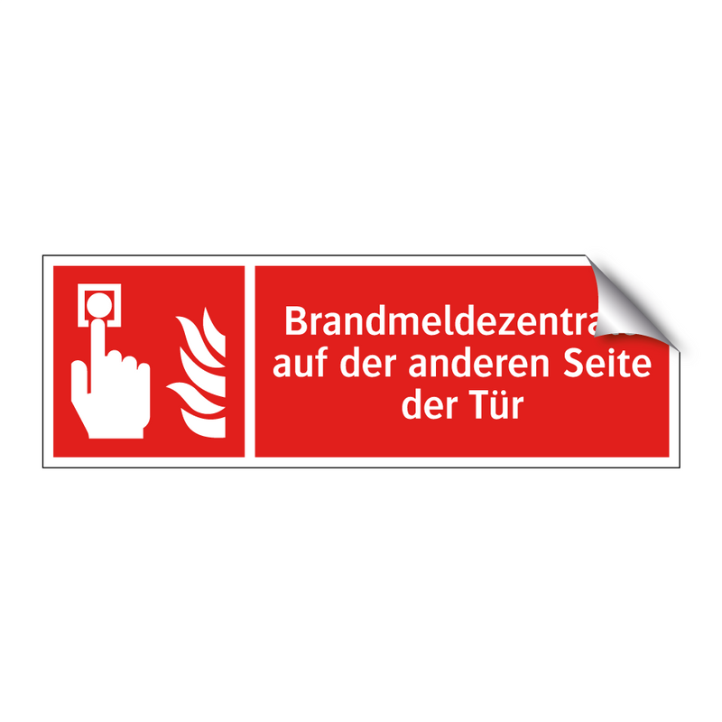 Brandmeldezentrale auf der anderen Seite der Tür