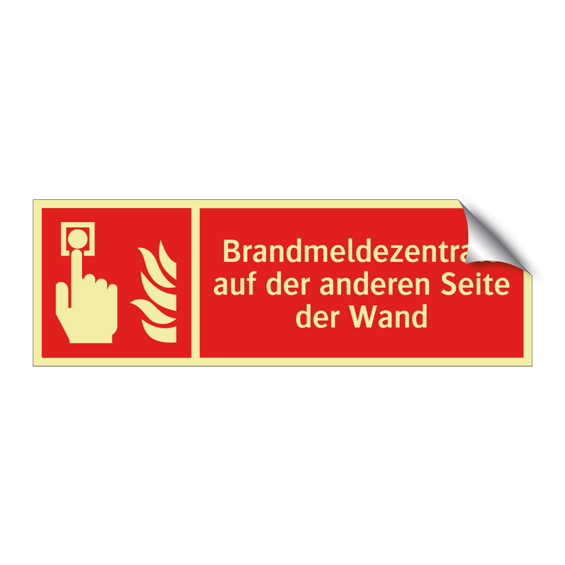 Brandmeldezentrale auf der anderen Seite der Wand