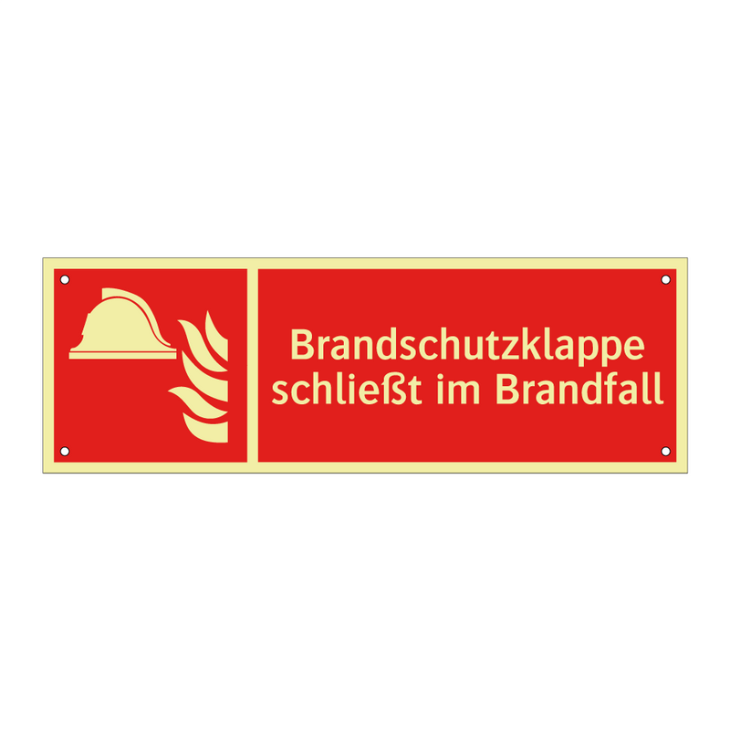 Brandschutzklappe schließt im Brandfall