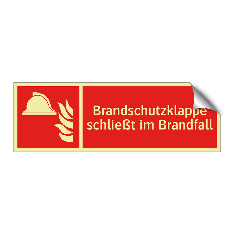 Brandschutzklappe schließt im Brandfall