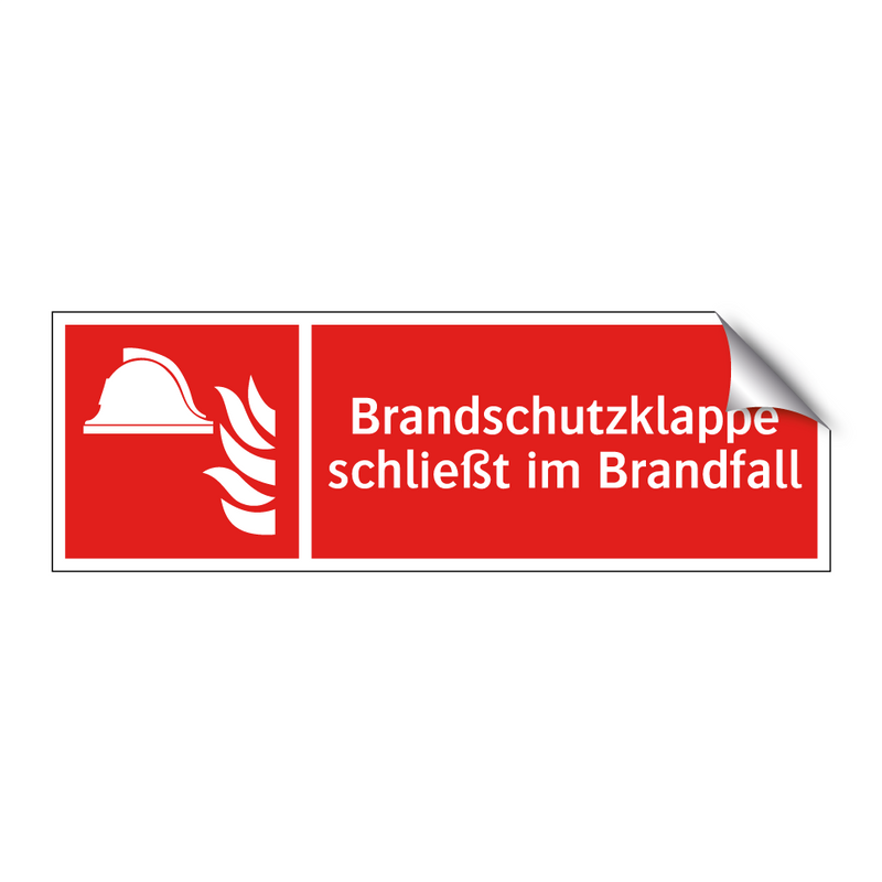 Brandschutzklappe schließt im Brandfall