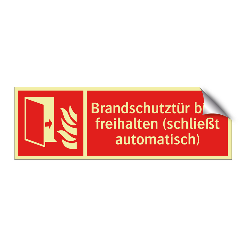 Brandschutztür bitte freihalten (schließt automatisch)