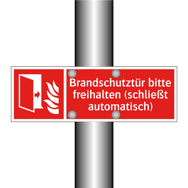 Brandschutztür bitte freihalten (schließt automatisch)