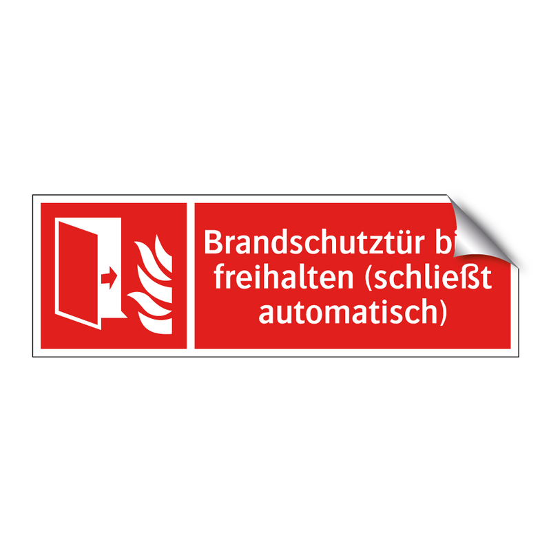 Brandschutztür bitte freihalten (schließt automatisch)