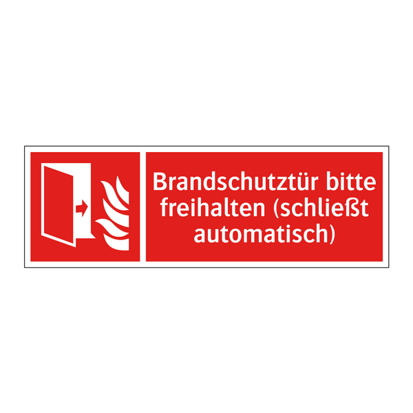 Brandschutztür bitte freihalten (schließt automatisch)