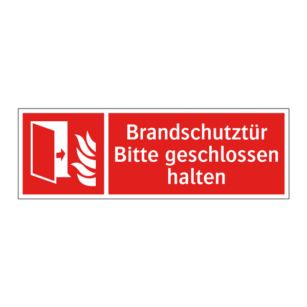 Brandschutztür Bitte geschlossen halten