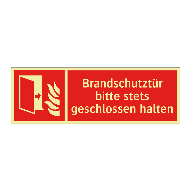 Brandschutztür bitte stets geschlossen halten