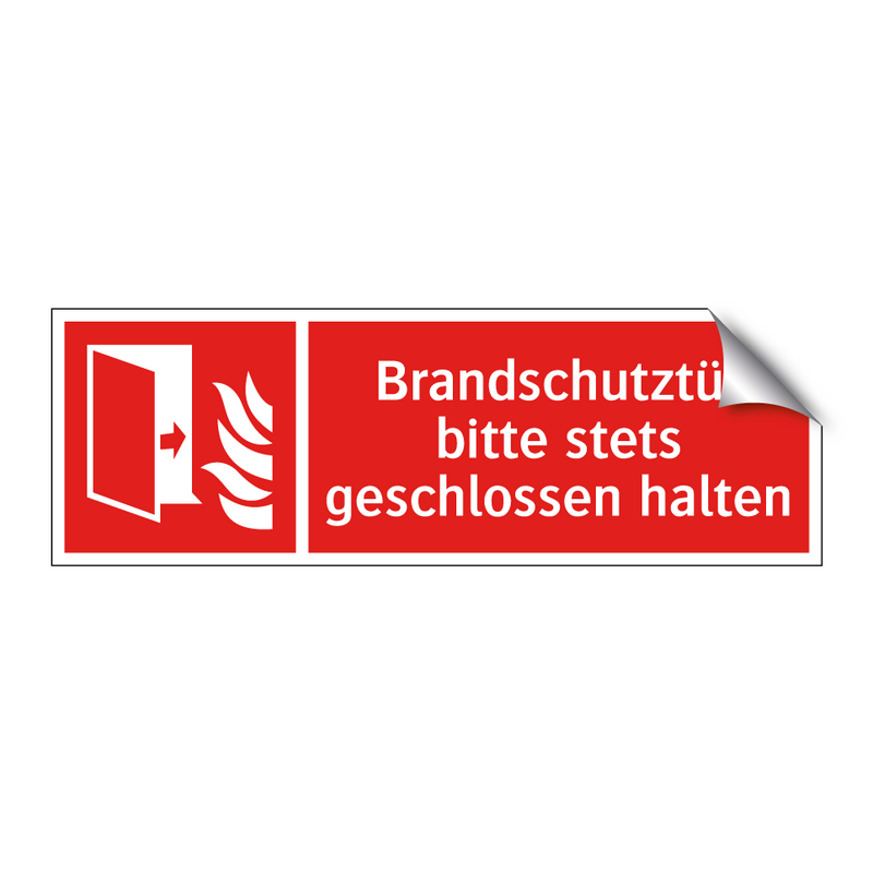 Brandschutztür bitte stets geschlossen halten