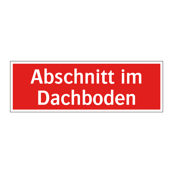 Abschnitt im Dachboden