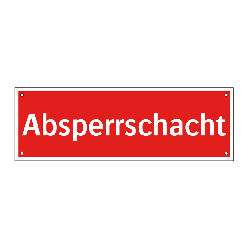 Absperrschacht