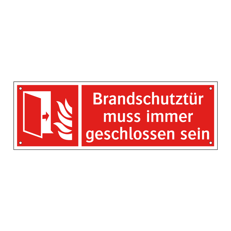 Brandschutztür muss immer geschlossen sein