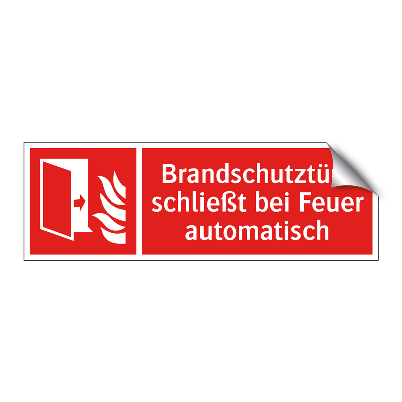 Brandschutztüre schließt bei Feuer automatisch