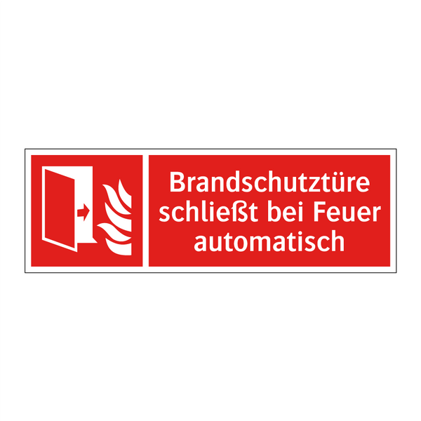 Brandschutztüre schließt bei Feuer automatisch