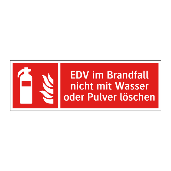 EDV im Brandfall nicht mit Wasser oder Pulver löschen