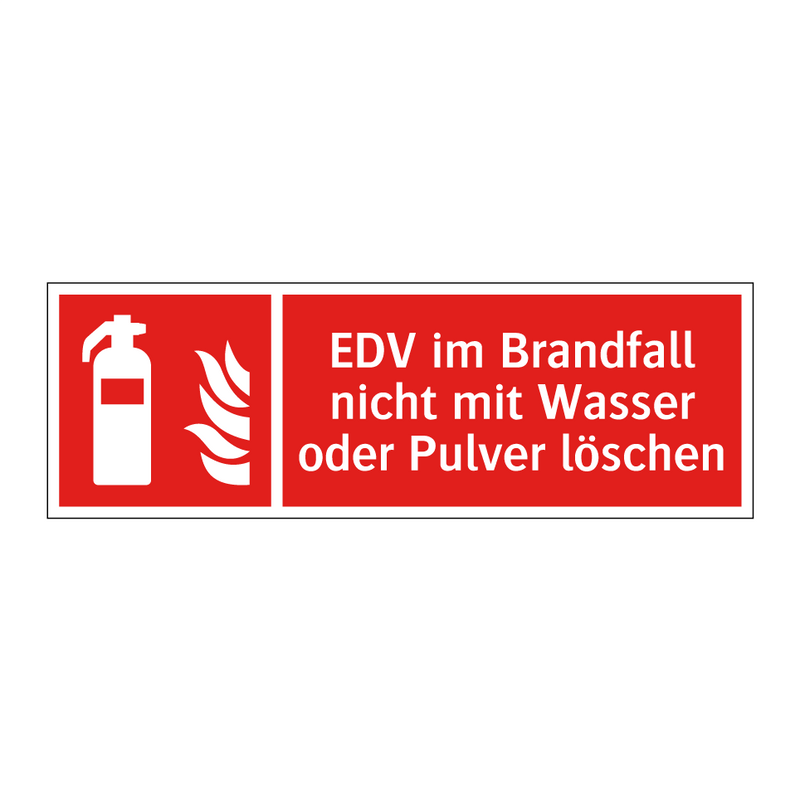 EDV im Brandfall nicht mit Wasser oder Pulver löschen