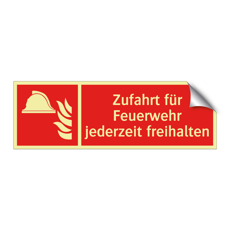 Zufahrt für Feuerwehr jederzeit freihalten