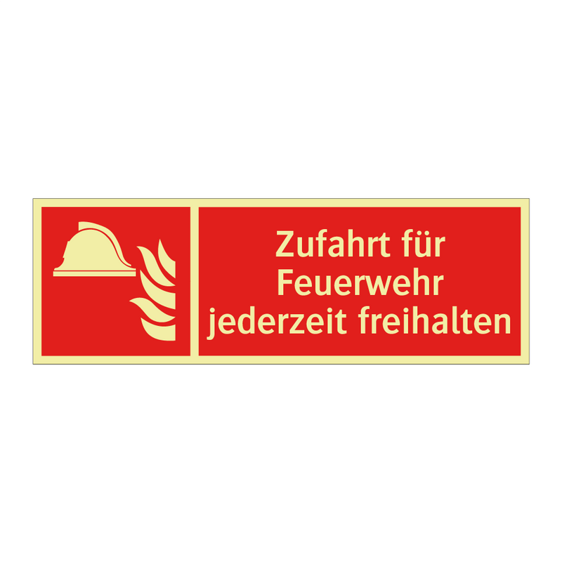 Zufahrt für Feuerwehr jederzeit freihalten