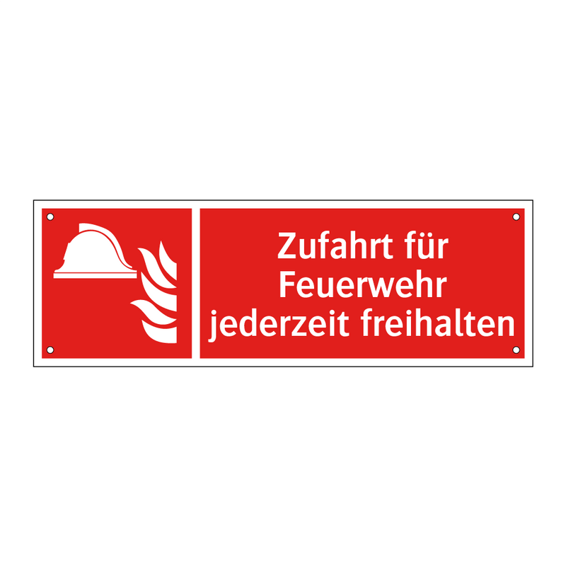 Zufahrt für Feuerwehr jederzeit freihalten