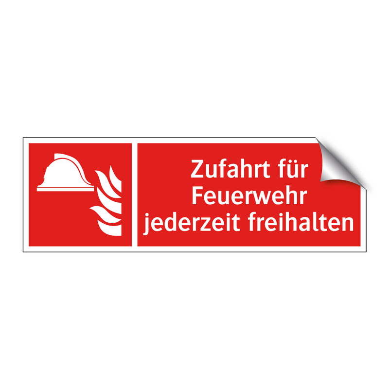 Zufahrt für Feuerwehr jederzeit freihalten