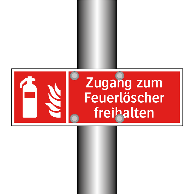 Zugang zum Feuerlöscher freihalten