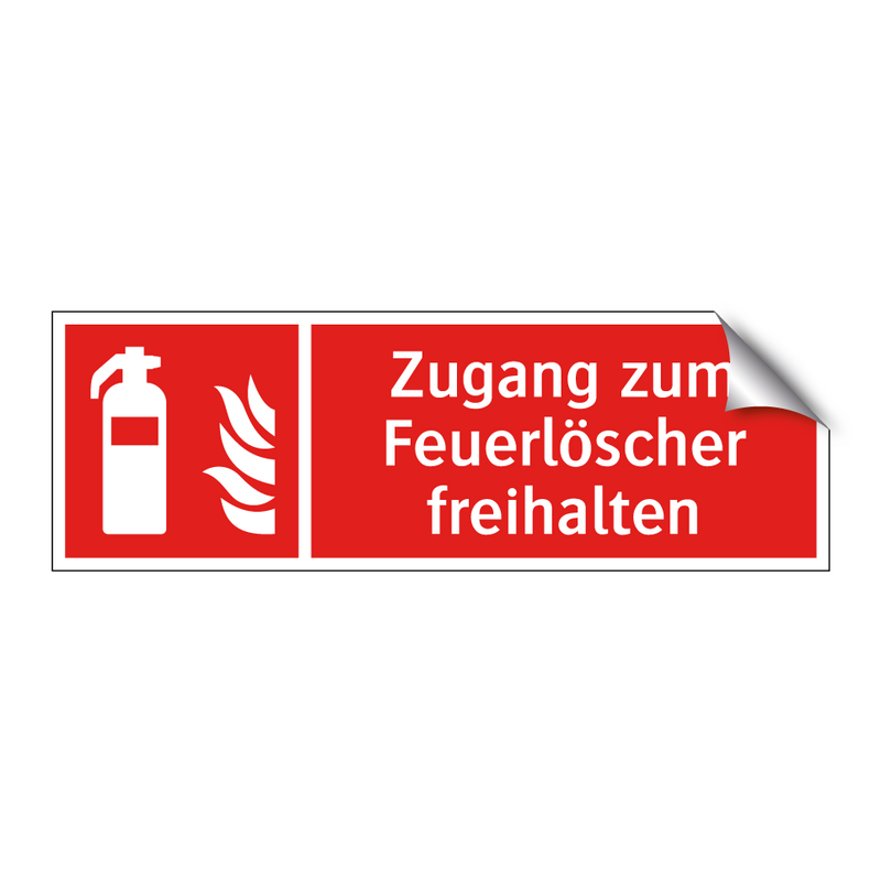 Zugang zum Feuerlöscher freihalten