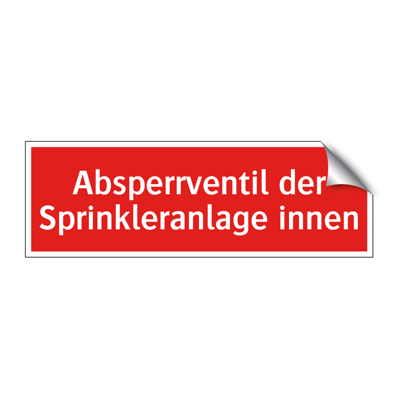 Absperrventil der Sprinkleranlage innen