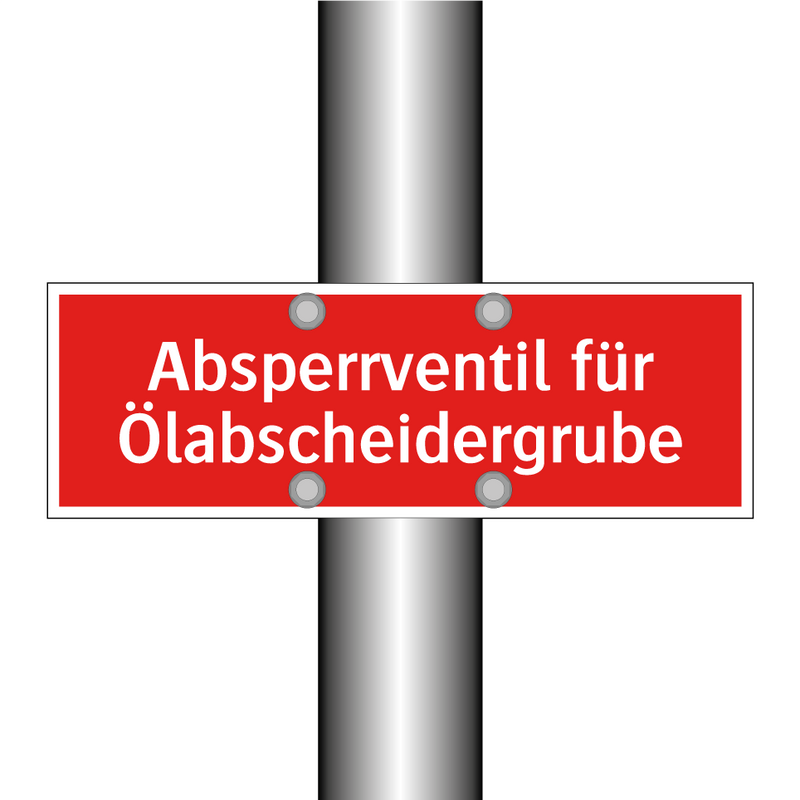 Absperrventil für Ölabscheidergrube