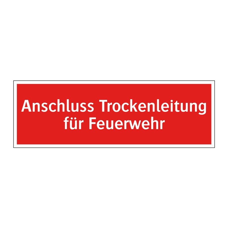 Anschluss Trockenleitung für Feuerwehr