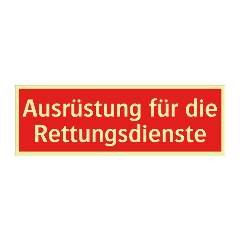 Ausrüstung für die Rettungsdienste