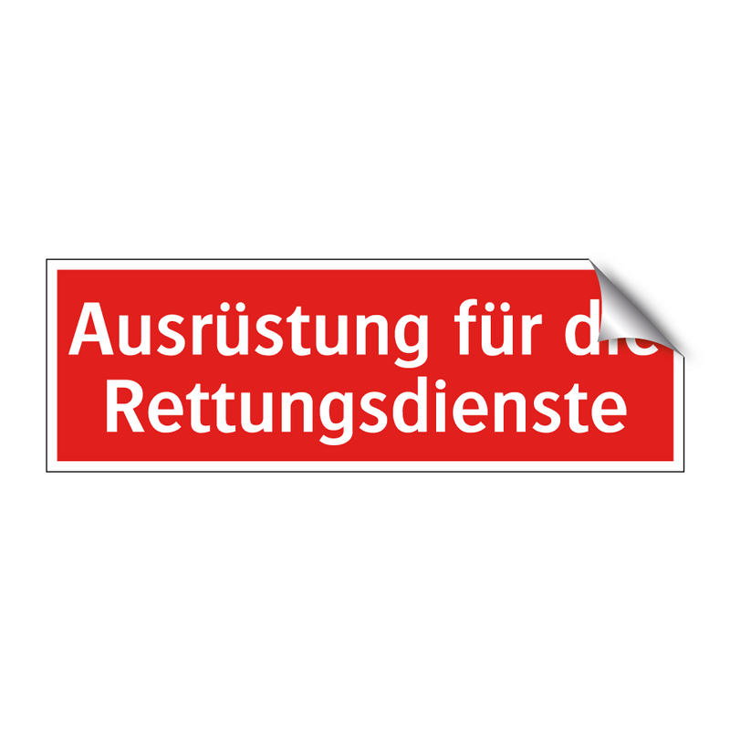 Ausrüstung für die Rettungsdienste