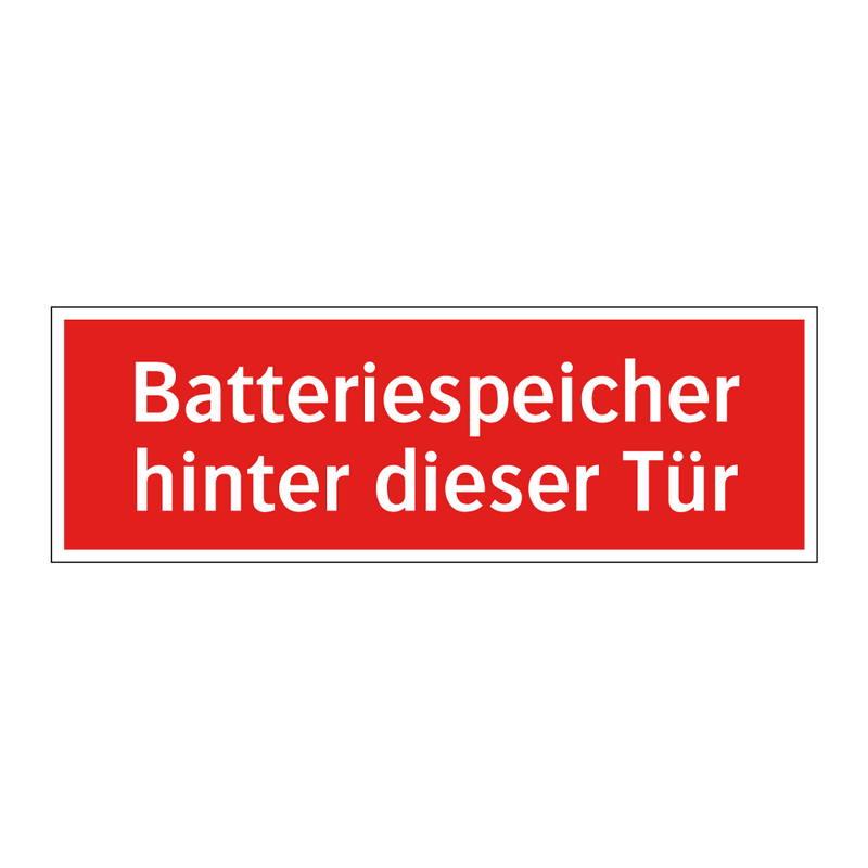 Batteriespeicher hinter dieser Tür