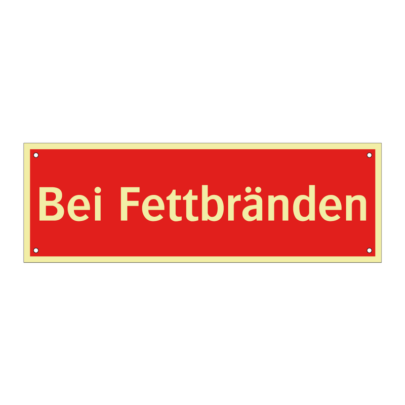 Bei Fettbränden