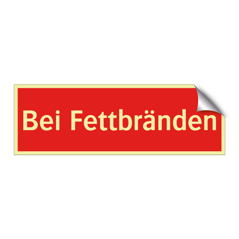 Bei Fettbränden