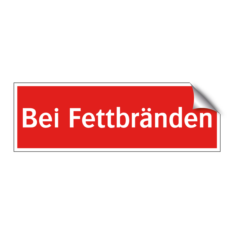 Bei Fettbränden