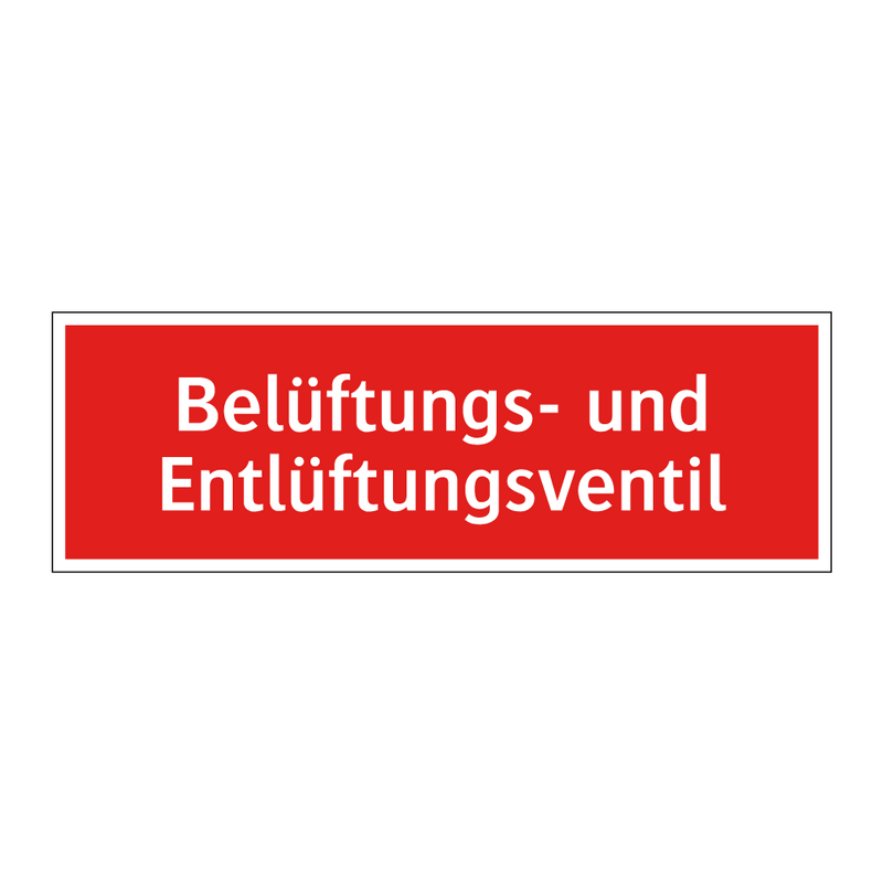 Belüftungs- und Entlüftungsventil